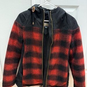 Pendleton Black and Red Checkered Teddy Jacket
